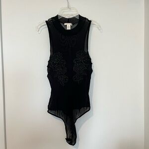 BOZZOLO MESH BODYSUIT (black, small)